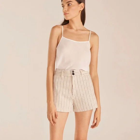 Rebecca Taylor STRIPED TWILL SHORT